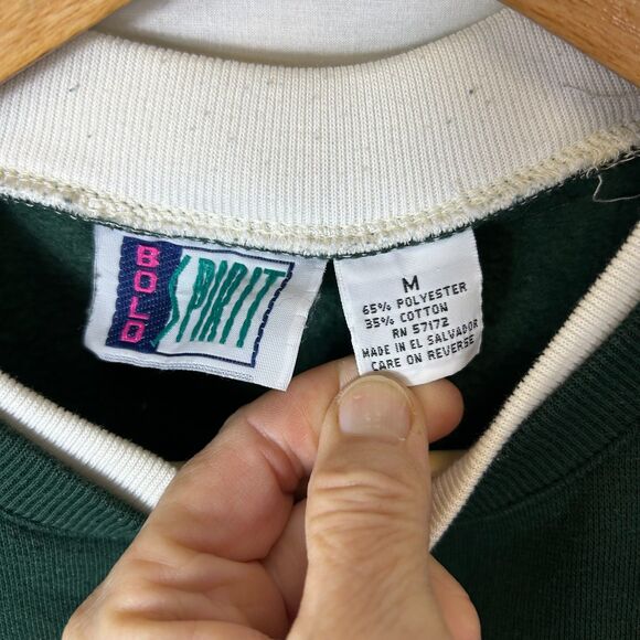 Vintage Bold Spirit Green Gingerbread Cookies Grandma Christmas Sweatshirt Sz M - Picture 4 of 10